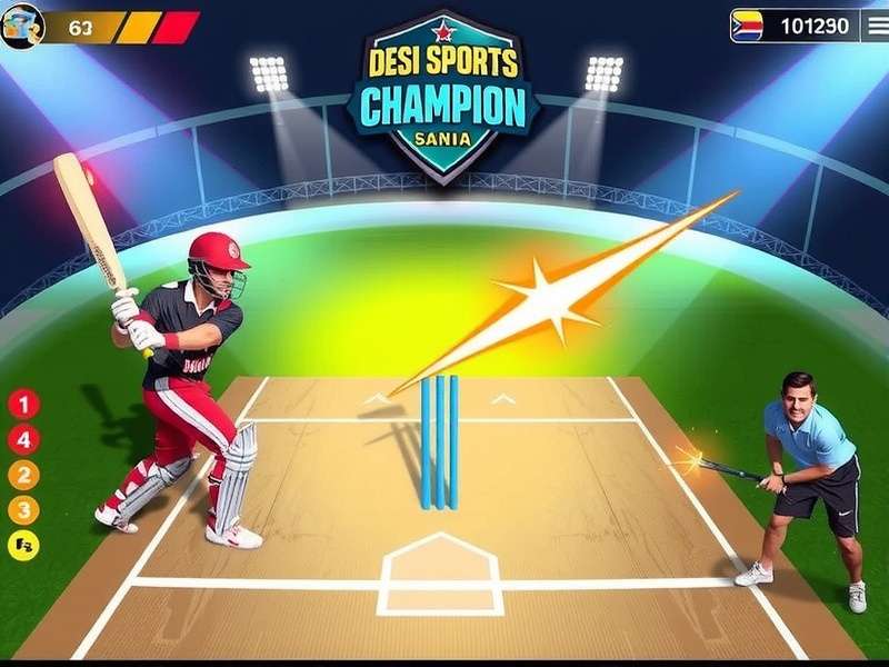 Desi Sports Champion gameplay showing gilli-danda power shot