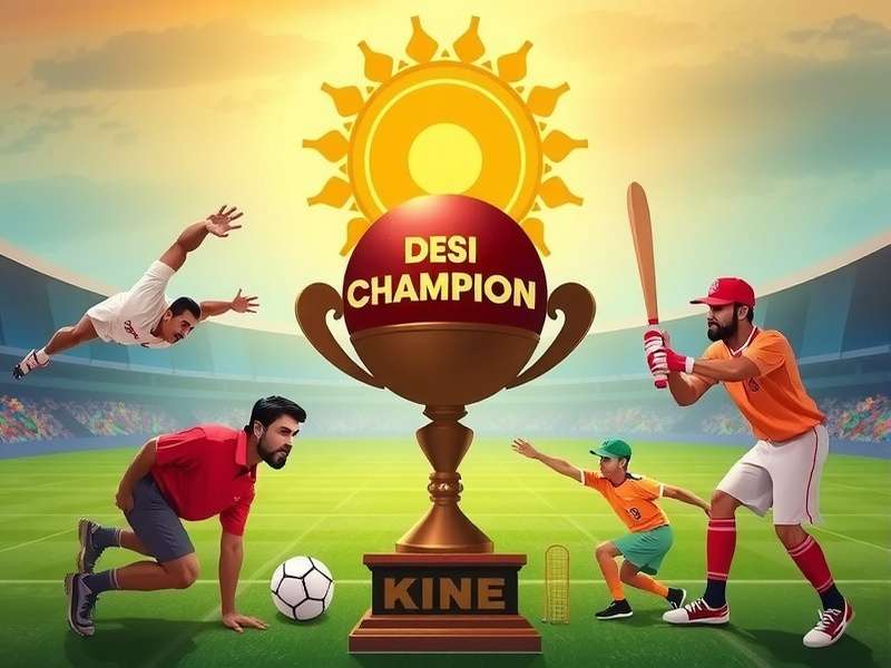 Desi Sports Champion game cover featuring various indigenous sports